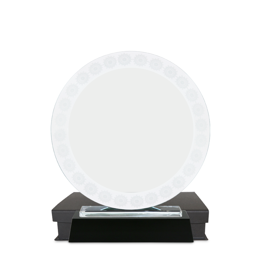 trophée rond avec design arabesque marocain