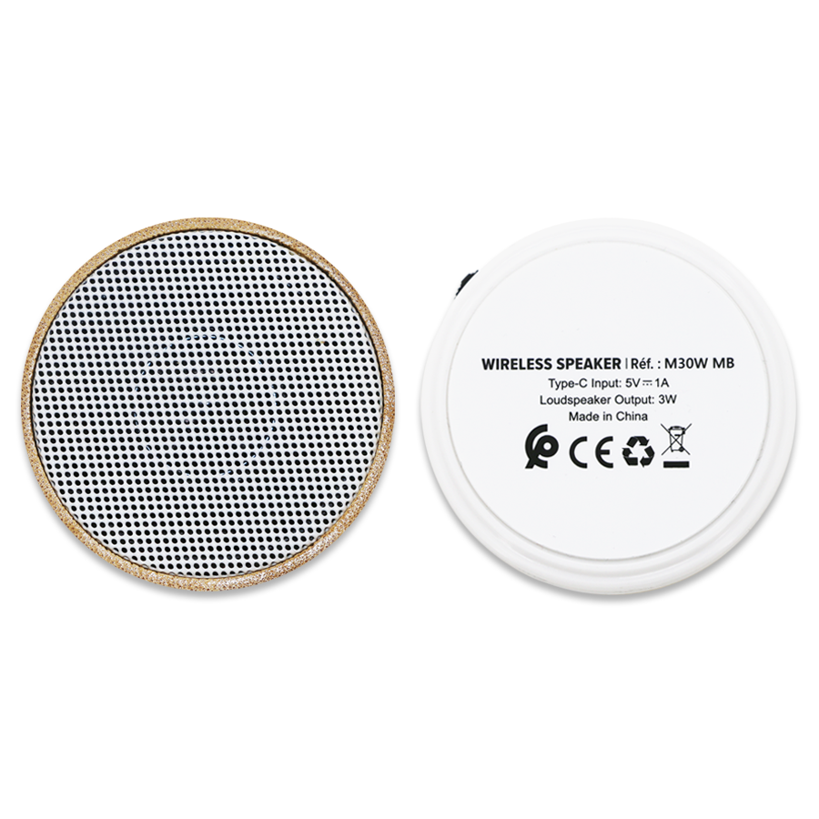 haut parleur bamboo rond bluetooth