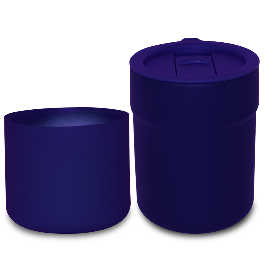 mug à couvercle en porcelaine avec manche en silicone 350 ml