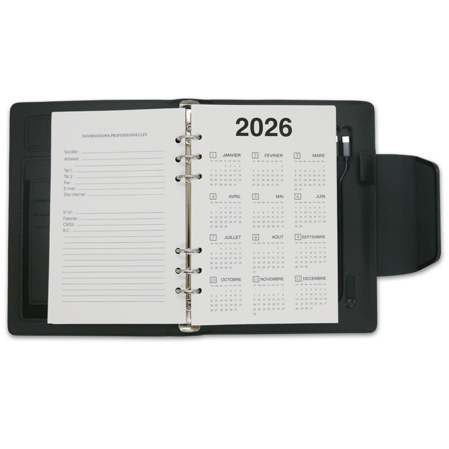 coffret de luxe note book power bank