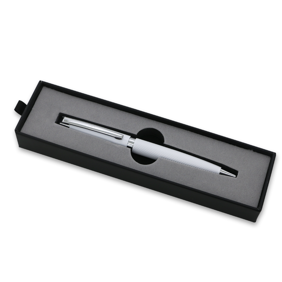 stylo à bille en métal avec boite