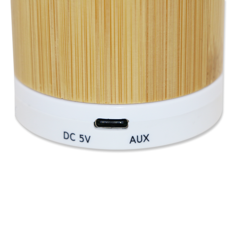 haut parleur bamboo rond bluetooth