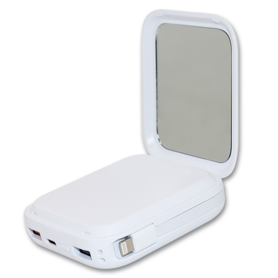 power-bank 10000 mah avec miroir intégré