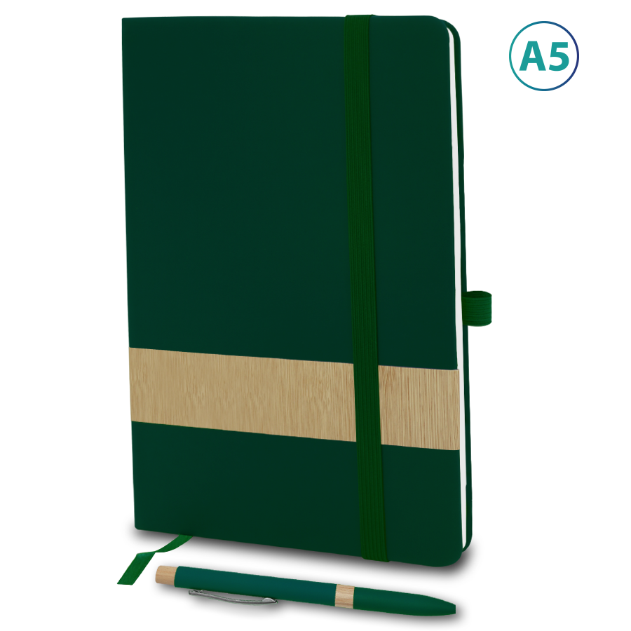 set notebook a5 en similicuir avec stylo