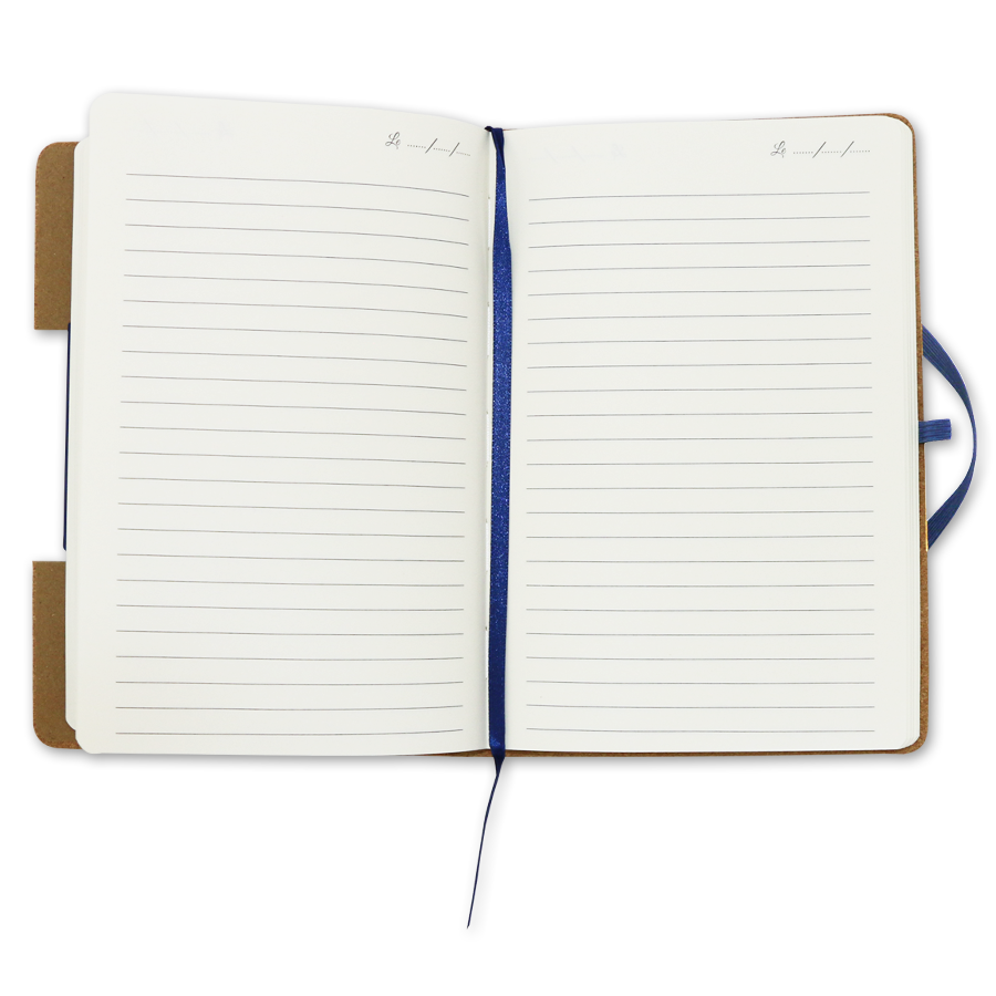bloc-notes écologique a5 en liège et similicuir