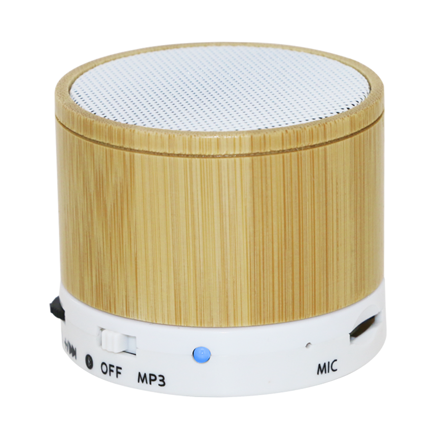 haut parleur bamboo rond bluetooth