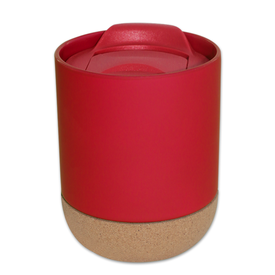 mug  380 ml en porcelaine et liège  avec couvercle