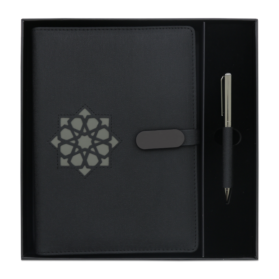 cadeau note book arabesque  design zellige et stylo
