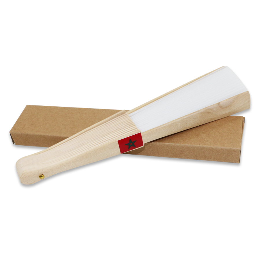 eventail en bois publicitaire