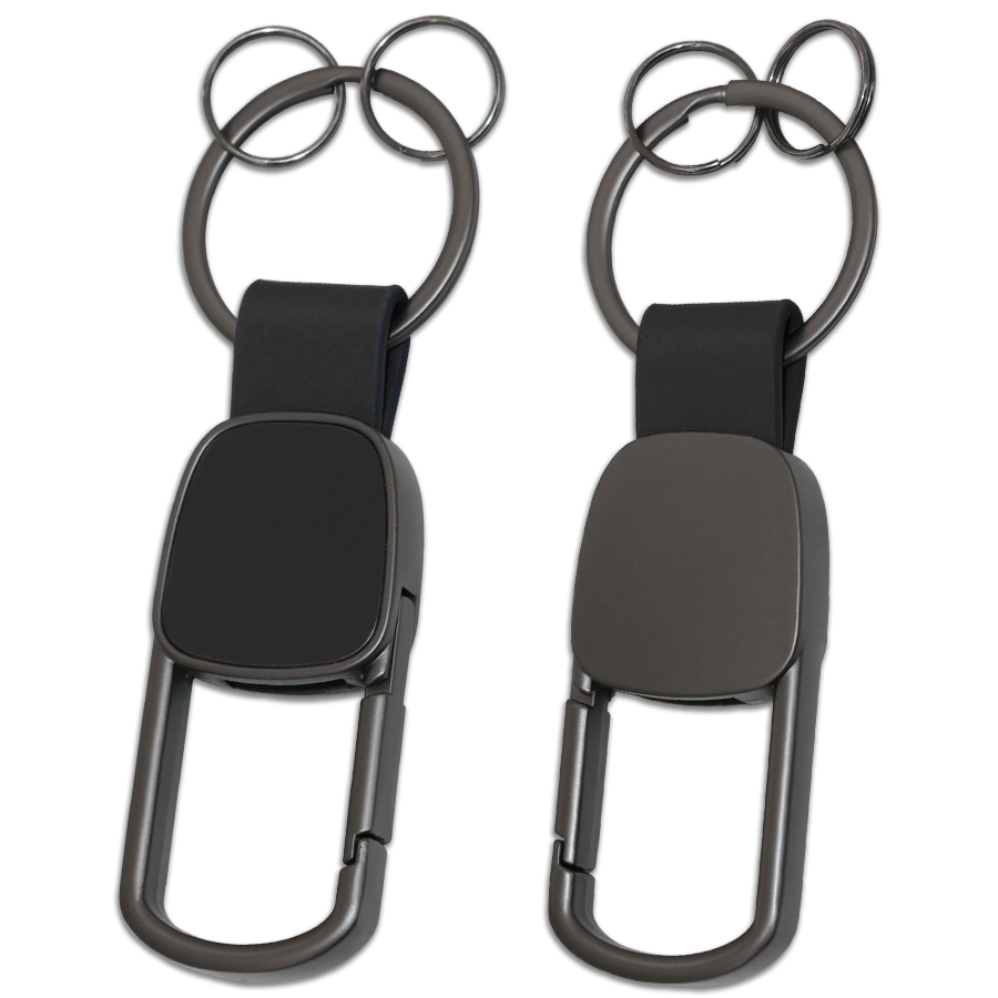 porte-clés en métal et similicuir