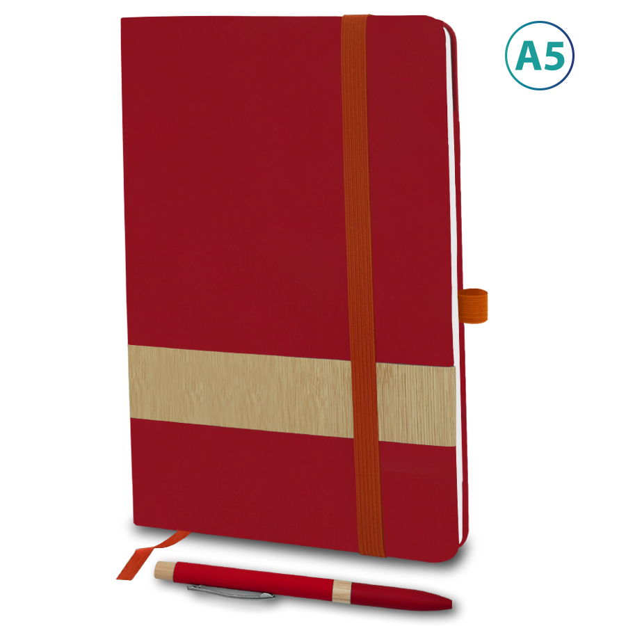 set notebook a5 en similicuir avec stylo