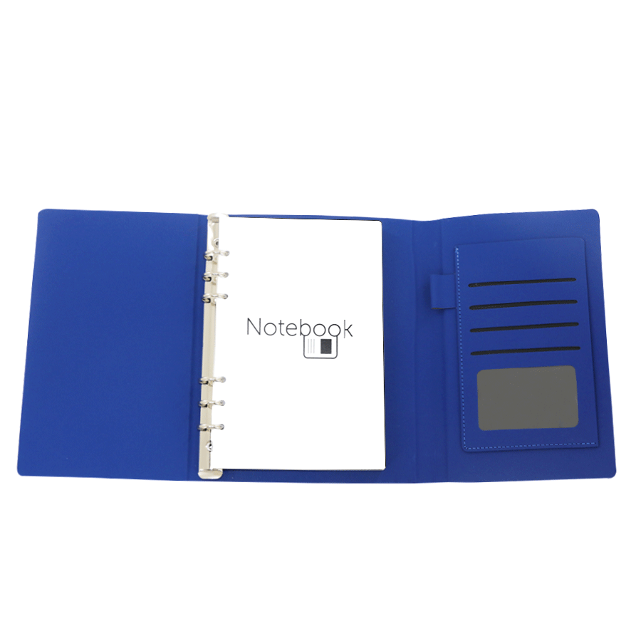 notebook a5 en similicuir de type classeur 