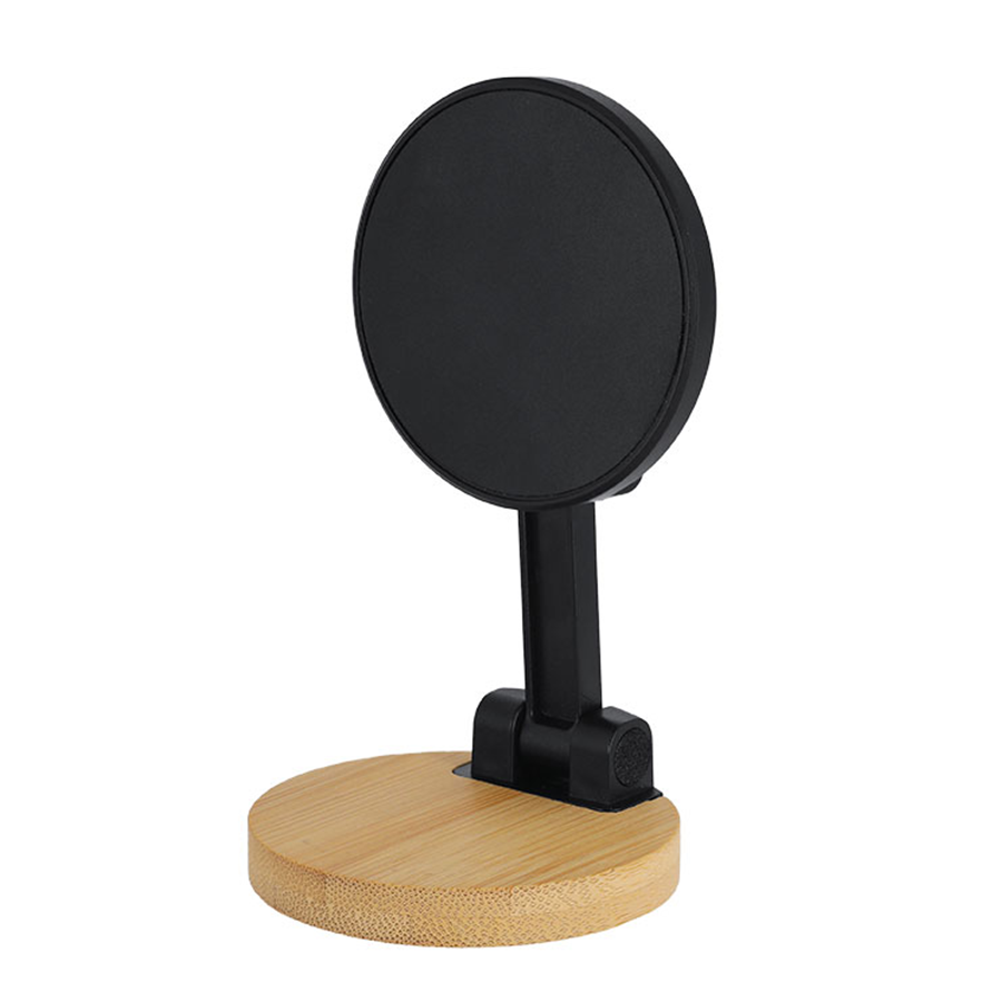 support magnétique en bambou pour téléphone
