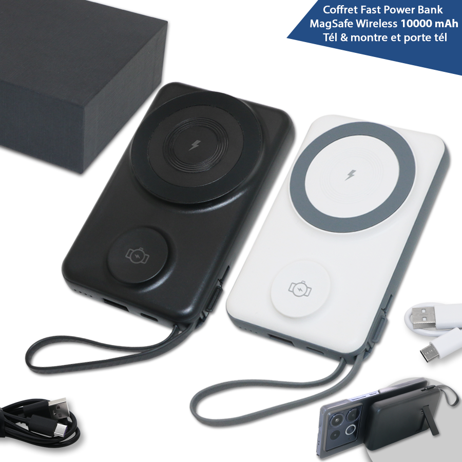 coffret rapide power bank magsafe 10000 mah