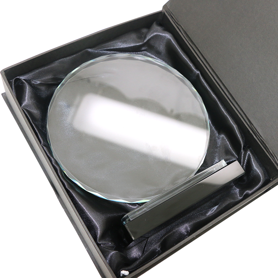 trophées en verre forme circulaire
