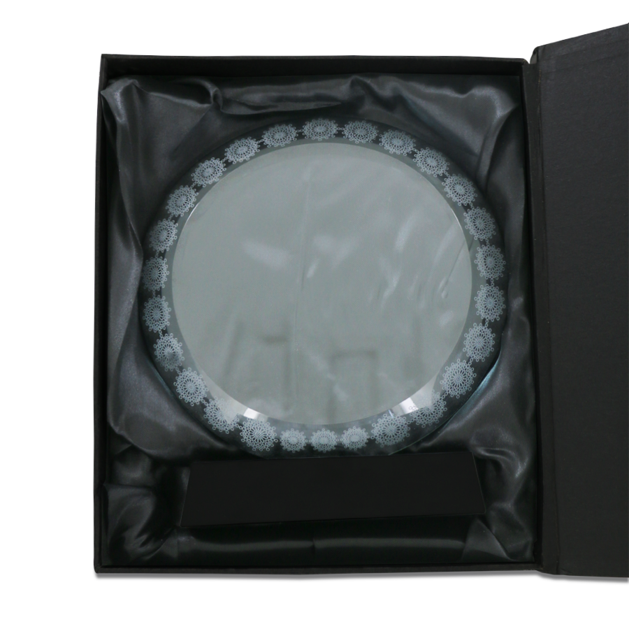trophée rond avec design arabesque marocain