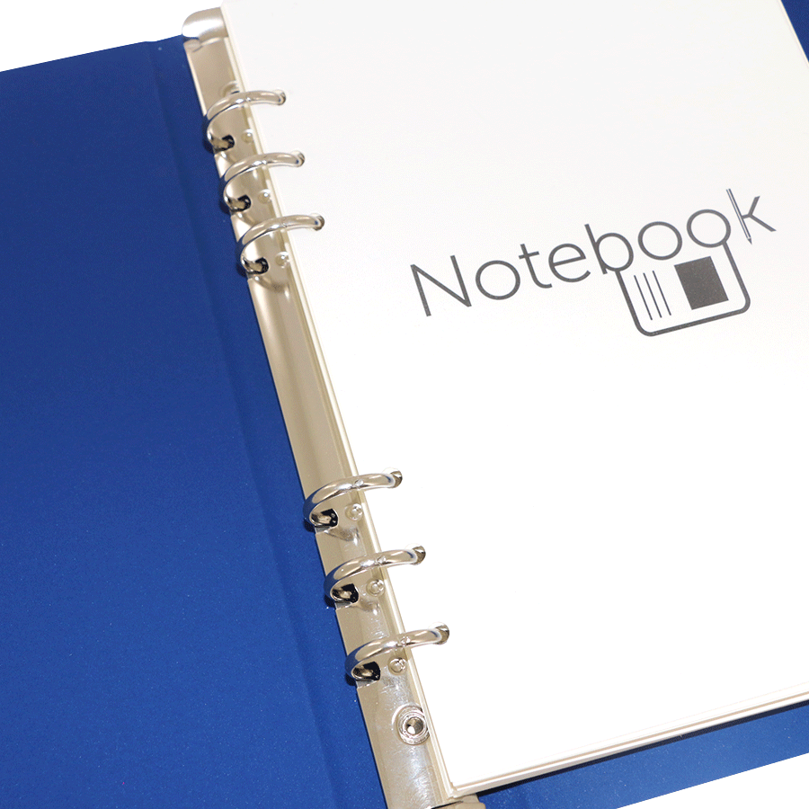 notebook a5 en similicuir de type classeur 