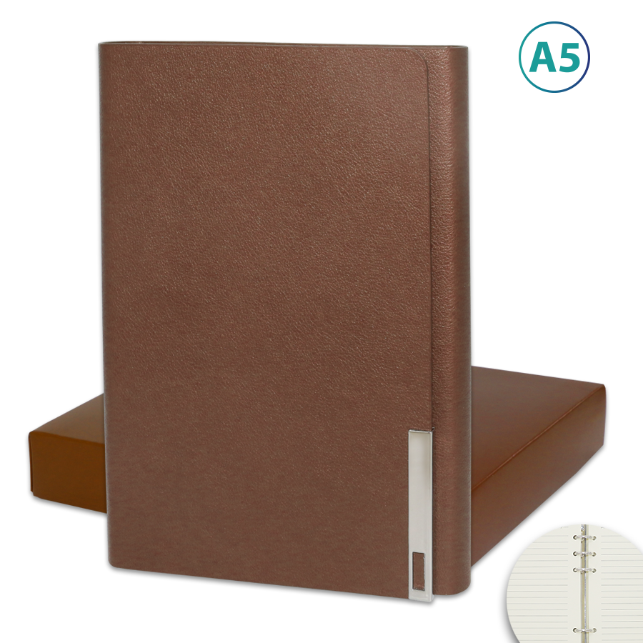 note-book a5 en similicuir de type classeur 