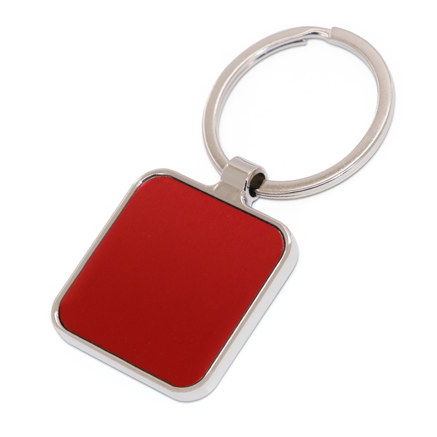 porte-clés carré publicitaire en métal