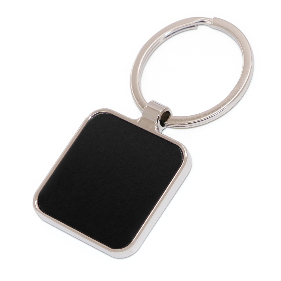 porte-clés carré publicitaire en métal